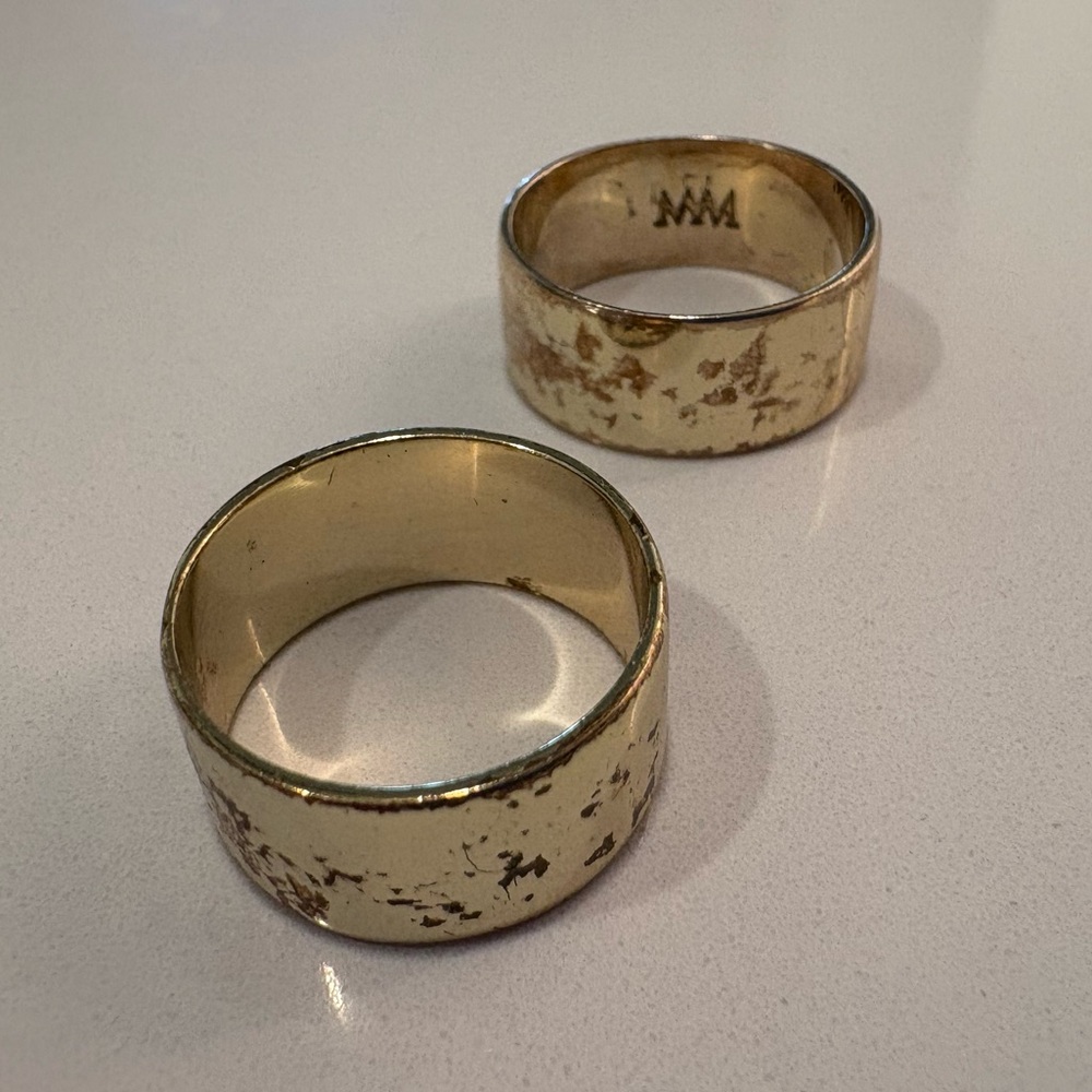 Set of 2 Melinda Maria Atlas Gold Plated Rings